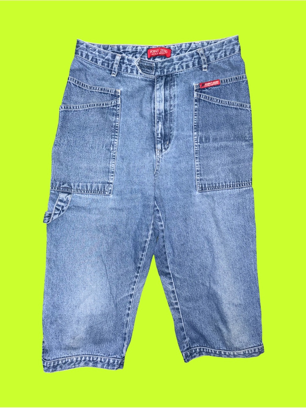 Point Zero Nicole Benisti Y2K Denim Carpenter Capris | Size 7
